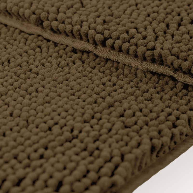 Resort Collection Plush Shag Chenille 2-Piece Bath Mat Set