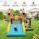 preview thumbnail 1 of 8, 7-in-1 Flamingo Inflatable Bounce House with Slide without Blower - 134" x 126" x 110" 134" x 126" x 110"