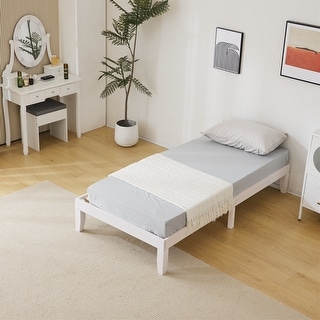 Basic Bed Frame Twin Wooden Bed