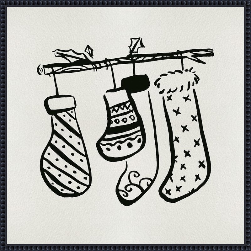 Sleep Tight II by Melissa Wang (22 x 22 in.), Framed Canvas Wall Art Print - Sylvie Beaded Black