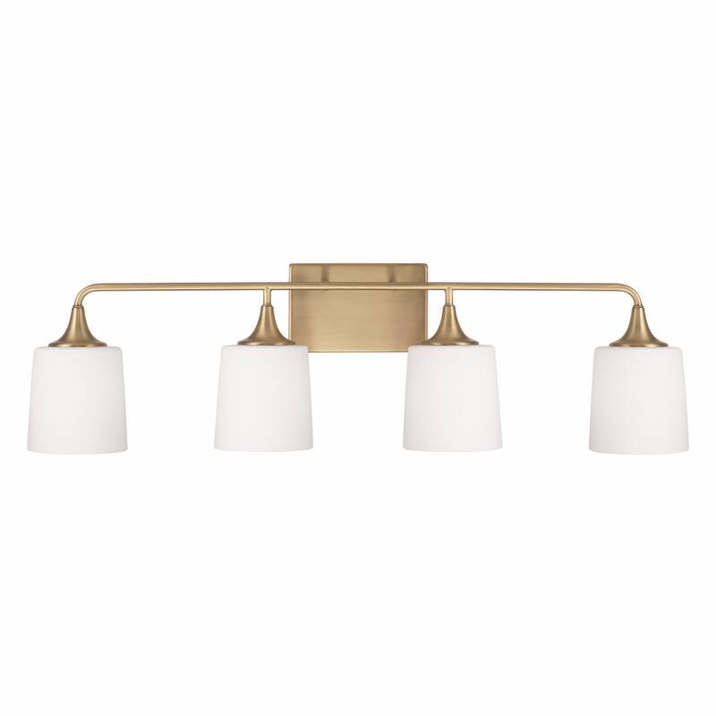 Presley 4-light Bath/ Vanity Fixture w/ Soft White Glass