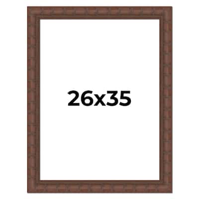 26x35 Frame Pewter Solid Wood Picture Frame Width 1.625 Inches | Interior Frame Depth 0.6875 Inches