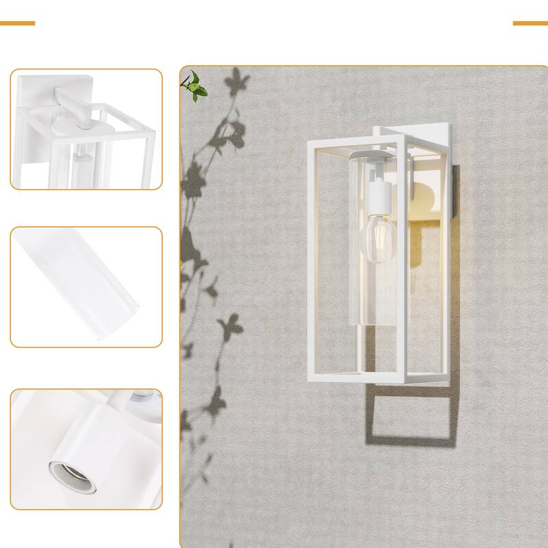Outdoor Wall Light Lantern Sconce with Glass
