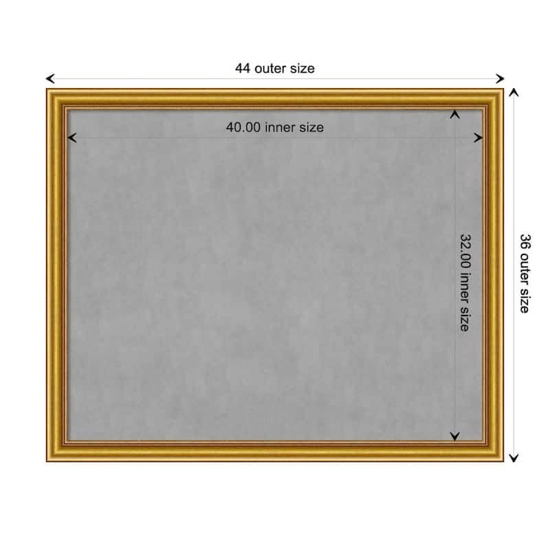Amanti Art Townhouse Gold Framed Magnetic Board - Board Size 40x32