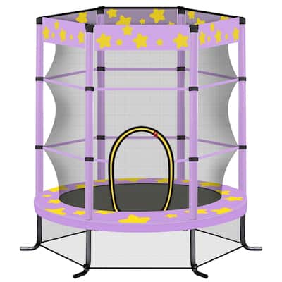Kids Trampoline with Safety Enclosure Net,Outdoor Indoor Trampoline