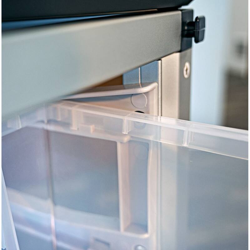 Modular Classroom Storage Cabinet - 2 side-by-side modules with 6 large bins