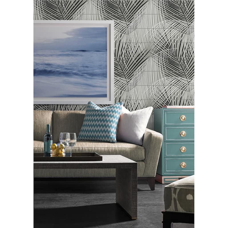 Lillian August Palm Tile Peel and Stick Wallpaper