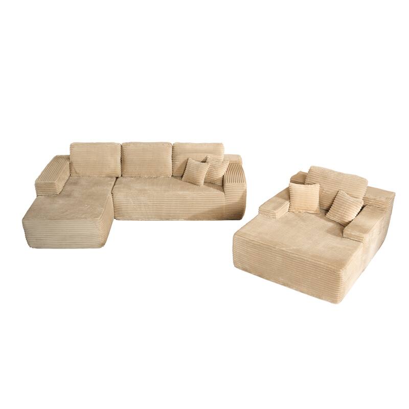 ​​OVIOS Modern Minimalist No-Assembly Living Room Set​