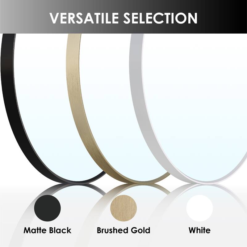Modern Bathroom Wall Mounted Anodized Aluminum Framed Wall Vanity Mirror