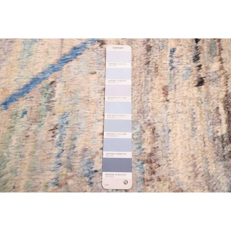 ECARPETGALLERY Hand-knotted Pak Finest Marrakesh Light Blue Wool Rug - 8'4 x 9'6