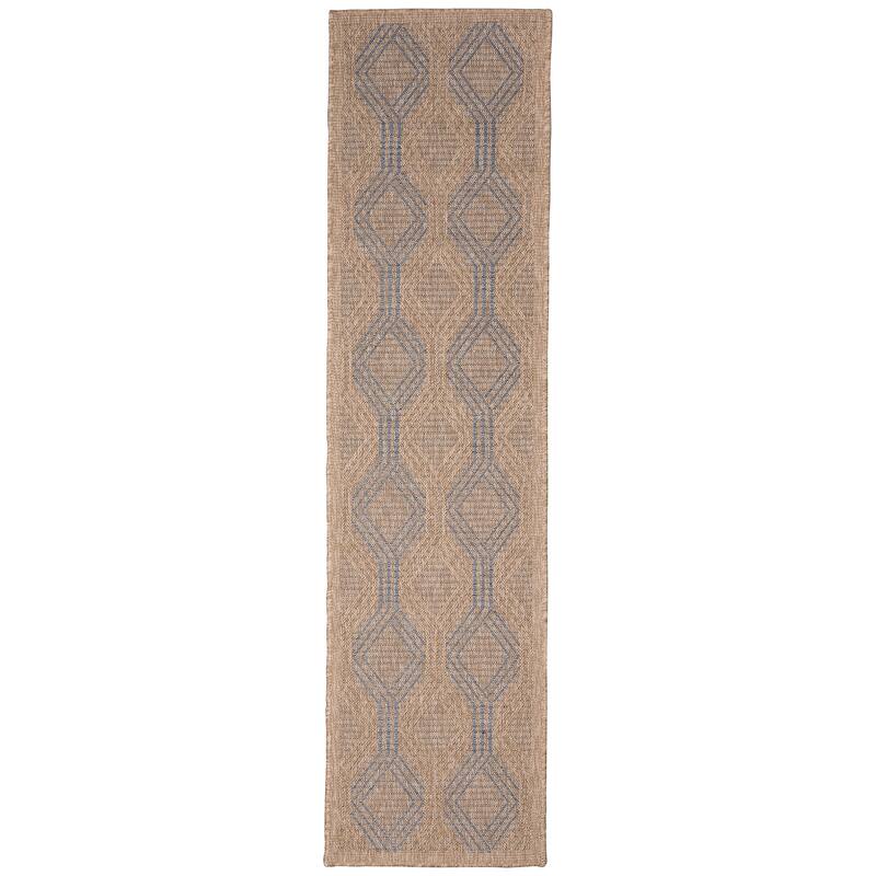 Liora Manne Sahara Links Indoor/Outdoor Rug - 1'11" x 7'6" - Navy