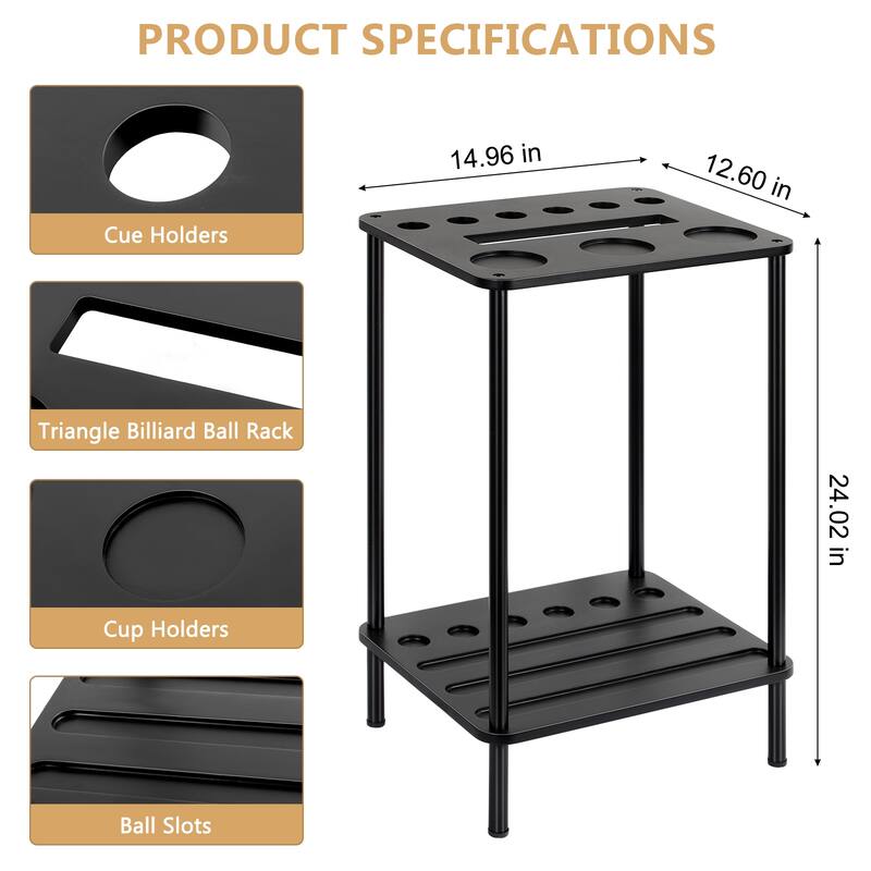 Floor Stand Billiard Stick Holder for Billiard Room Game Room Club
