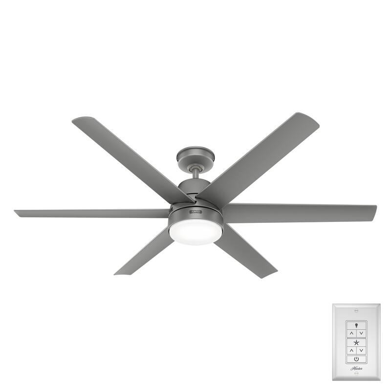 Hunter 60" Skysail Outdoor Ceiling Fan w/LED Light, Wall Control - Extreme Weather! - ENERGY STAR!
