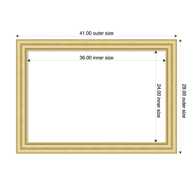 Sophia Framed Dry Erase Magnetic Board - 41 x 29 in - Sophia Gold