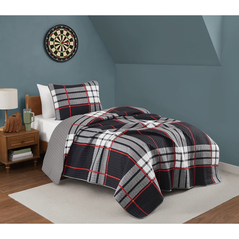 Truly Soft Danbury Plaid Quilt Set