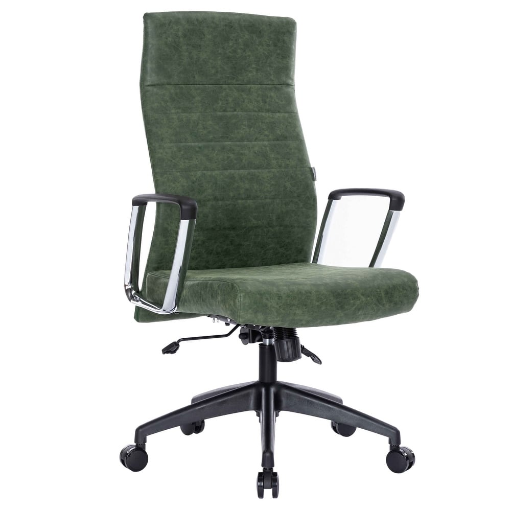 Hilton Modern High Back Ergonomic Leather Office Chair with Adjustable Height, Swivel, and Tilt for Conference or Executive Desk