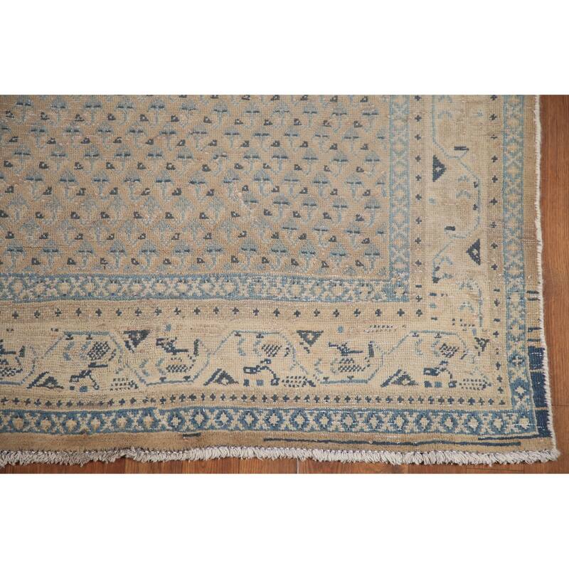 Hand Knotted Oriental 100% Wool Carpet Traditional All-Over Beige & Ivories Botemir Area Rug - 5' 10'' X 4' 11''