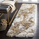 preview thumbnail 8 of 152, SAFAVIEH Horizon Shag Mukades Abstract 2.5-inch Thick Rug 2' x 13' Runner - Grey/Gold - Runner