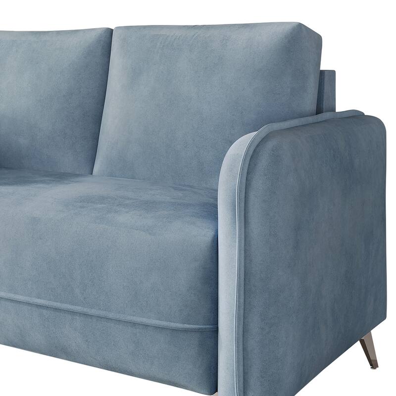 CraftPorch Luxurious Velvet Upholstered Loveseat - N/A