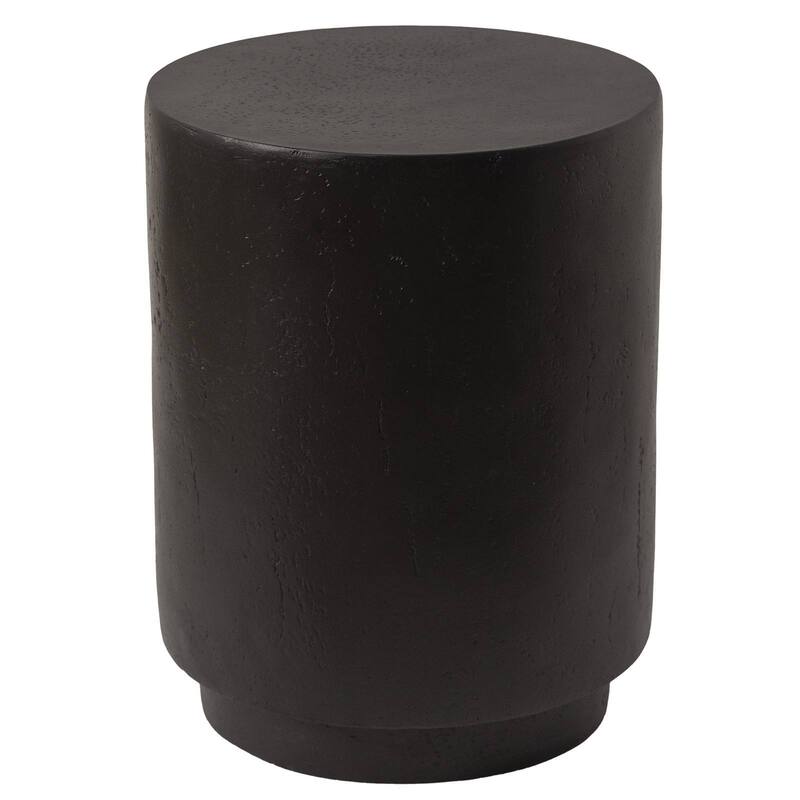 Ramble 14" Wide Round Side Table in Fiberstone Tapered Base Design End Table for Indoor and Outdoor