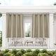 preview thumbnail 73 of 128, ATI Home Indoor/Outdoor Solid Cabana Grommet Top Curtain Panel Pair 54x144 - Taupe