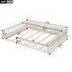 preview thumbnail 4 of 22, Full Size Wood Toddler Bed with Guardrail and Upholstered Pillow