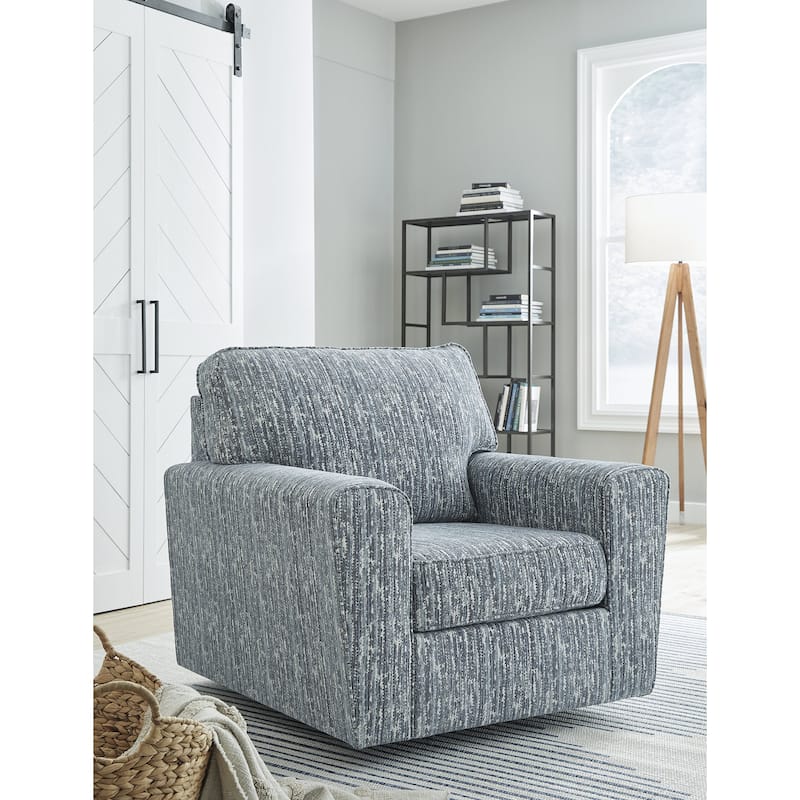 Signature Design by Ashley Aterburm Twilight Swivel Accent Chair - 40" W x 38" D x 37" H