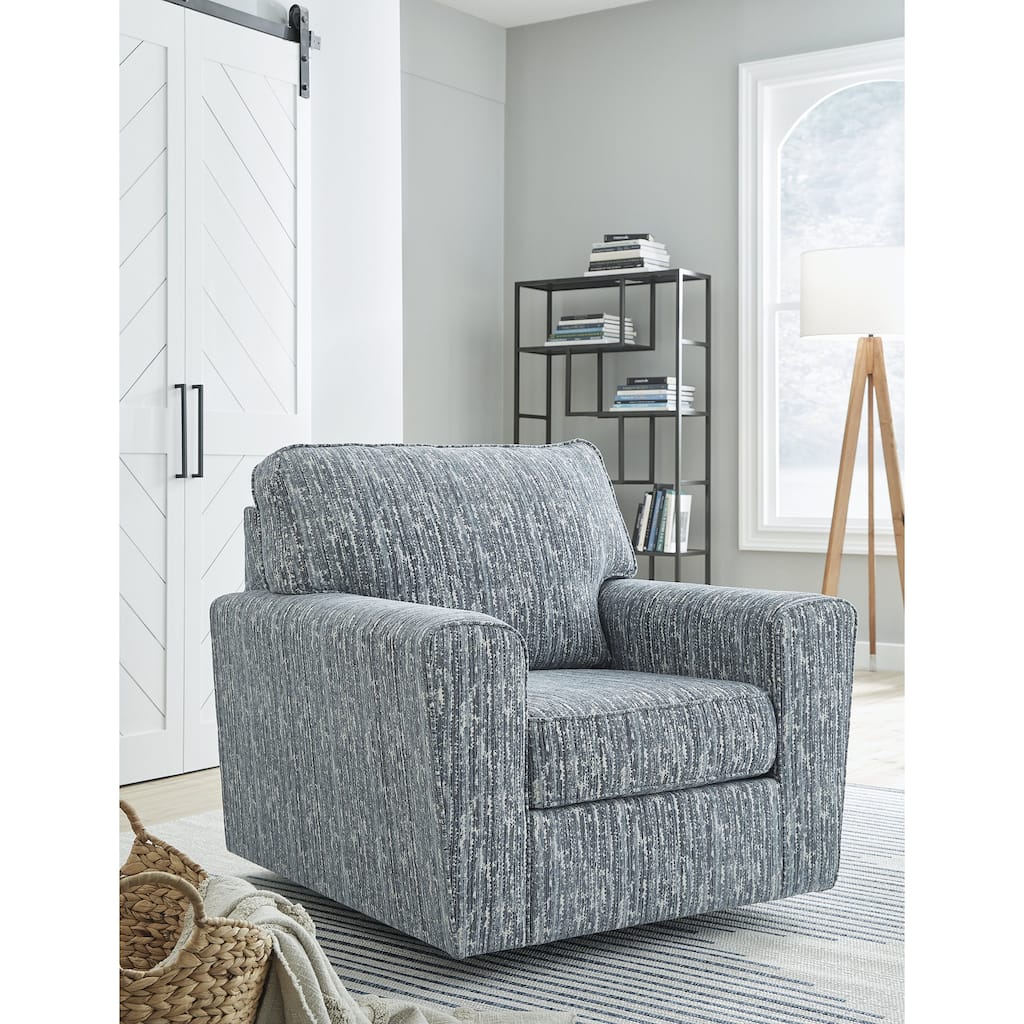 Signature Design by Ashley Aterburm Twilight Swivel Accent Chair - 40" W x 38" D x 37" H