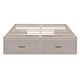 preview thumbnail 8 of 11, Antique White Queen Size Platform Bed with 6 Storage Drawers