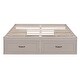 preview thumbnail 8 of 11, Queen Size Platform Bed Frame with 6 Drawers, Storage Bed Frame Wooden Slats Support-No Box Spring Needed- Antique White
