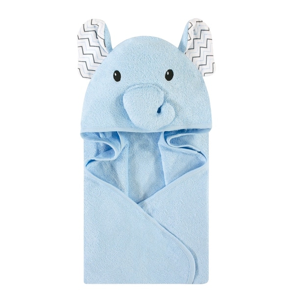 slide 1 of 1, Hudson Baby Infant Boy Rayon from Bamboo Animal Hooded Towel, Blue Elephant, One Size - Blue Elephant - One Size One Size - Blue Elephant