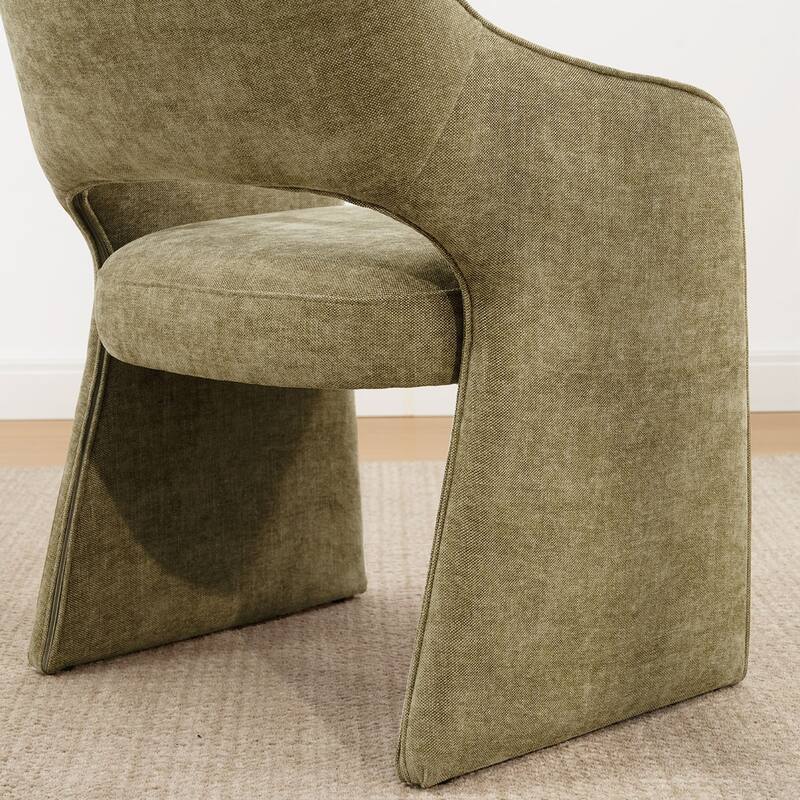 19" Seat Height Upholstered Fabric Dining Armchair (Set of 4)