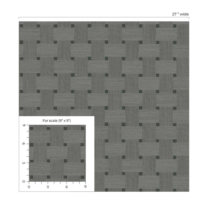Seabrook Designs Basketweave Embossed Vinyl Unpasted Wallpaper