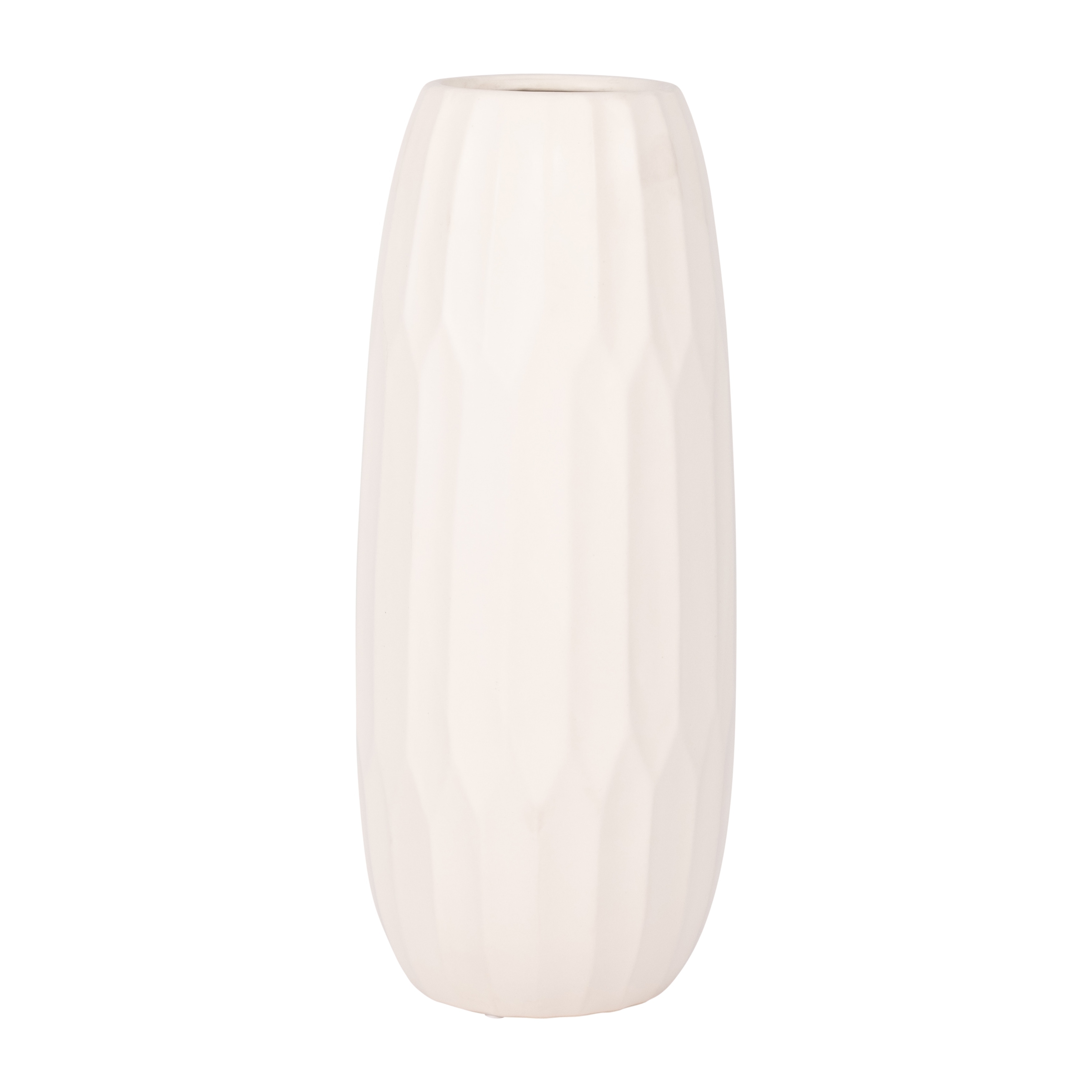 Ceramic Textured Geometric Flower Vase