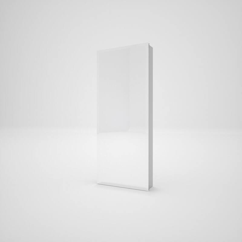 15" x 36" Rectangular Aluminum Surface Mount Medicine Cabinet with Mirror and Shelves - 15" x 36"