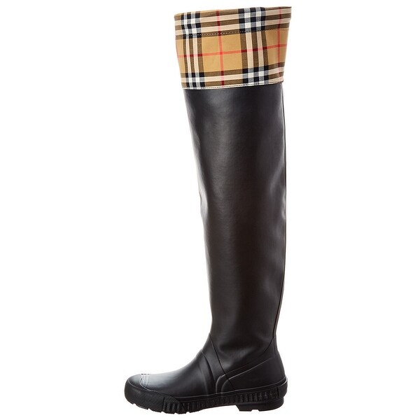 burberry knee high rain boots