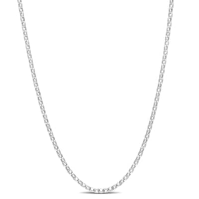 Miadora Sterling Silver Unisex Rolo Necklace