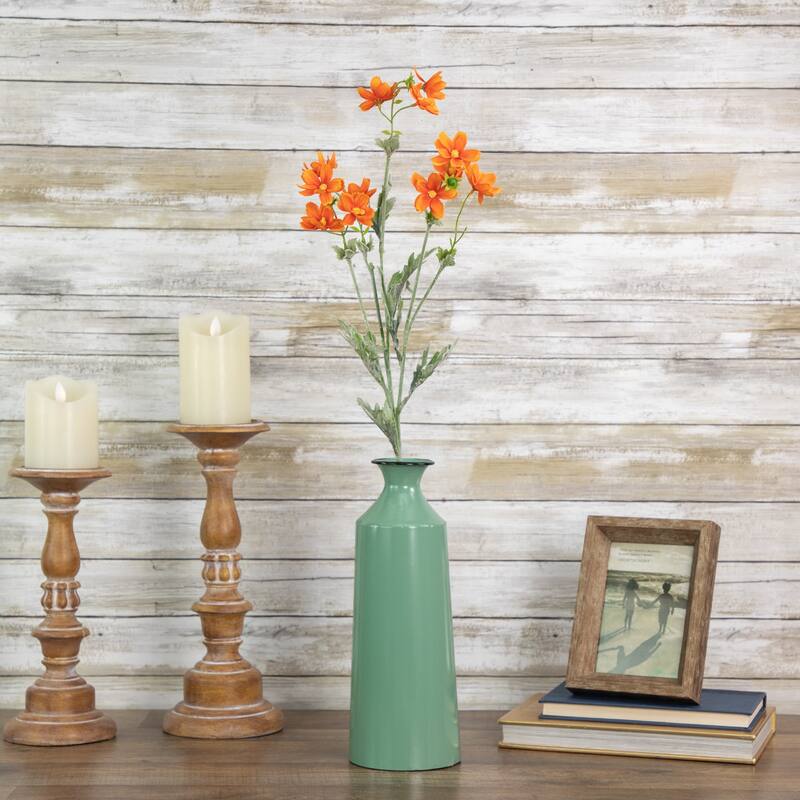 Baby Cosmos Artificial Silk Floral Spray - 27.5" - Orange