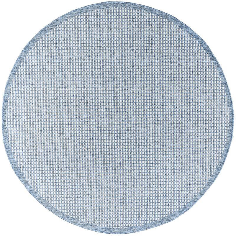 Dennis Coastal Windowpane Indoor/Outdoor Area Rug