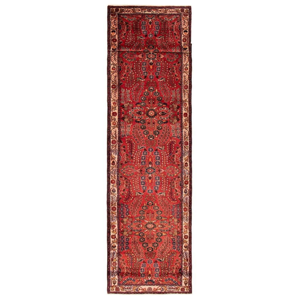 ECARPETGALLERY Hand-knotted Andelz Red Wool Rug - 3'5 x 14'9
