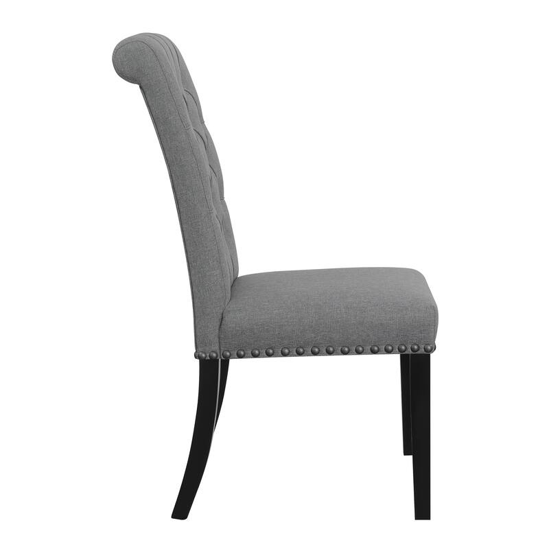 Nantucket Upholstered Tufted Side Chairs with Nailhead Trim (Set of 2)