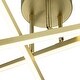 preview thumbnail 15 of 20, Modern Metal Linear Sputnik LED 15.6" Strip Light Semi-Flush Mount