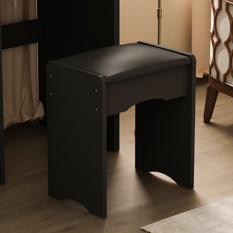 31.5" Wide Makeup Vanity Set with Stool and Mirror Dress Up Desk - 31.5"W