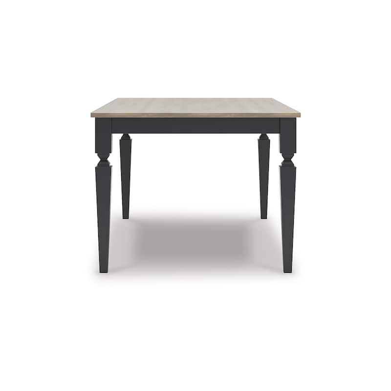 Signature Design by Ashley Mendinfort Grayish Brown/Black Dining Table - 72" W x 40" D x 31" H