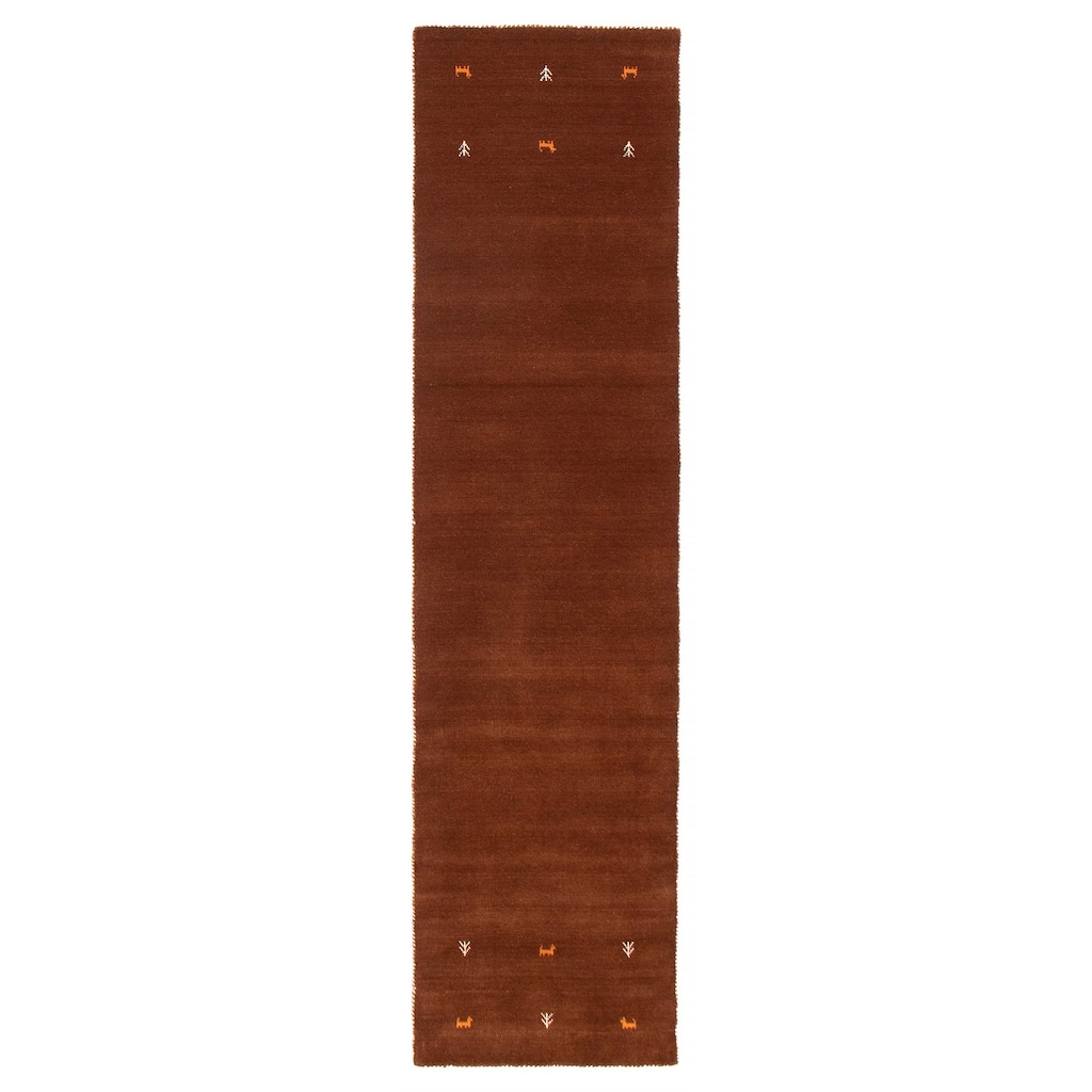 Kashkuli Gabbeh Brown Rug 2'9" x 11'1" - 2'9 x 11'1