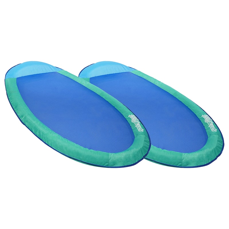 SwimWays Spring Float Recliner Water Summertime Relaxation Lounge Seat (2 Pack) - 3.8