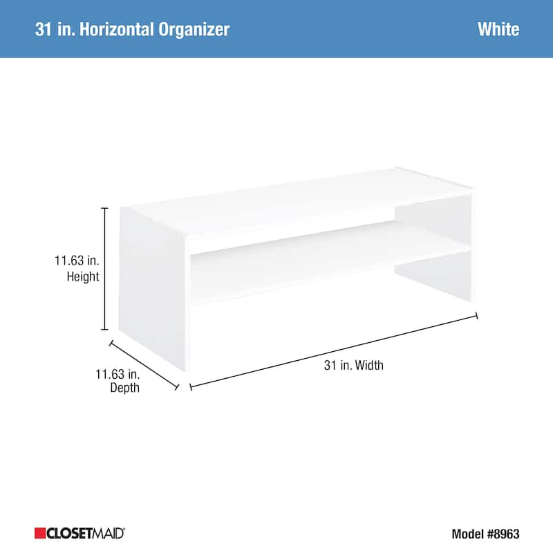 ClosetMaid 31-Inch, Dark Cherry Stackable Wide Horizontal Organizer