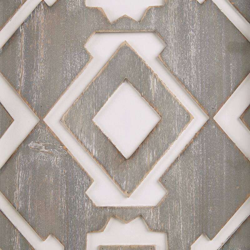 Madison Park Mandal Panel Two-tone Geometric 3-piece Wood Wall Decor Set