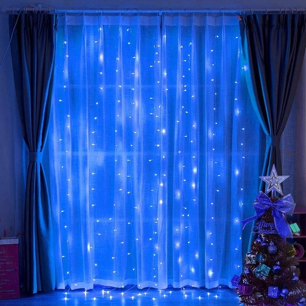 Christmas Window Curtain Hanging Lights: 11FT Led Fairy String Twinkle —  CHIMIYA