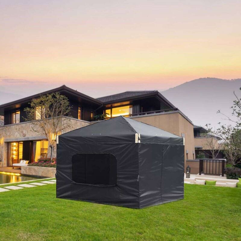 Aoodor 12'x12'Pop Up Canopy Tent with Removable Mesh Window Sidewalls, Portable Instant Shade Canopy with Roller Bag